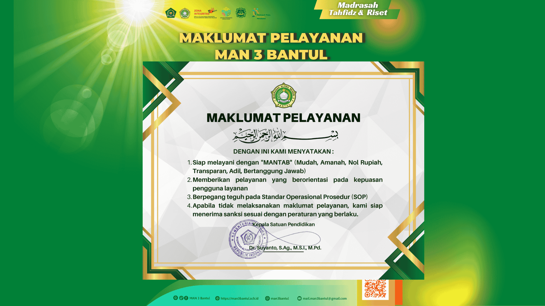 Informasi MAN 3 Bantul