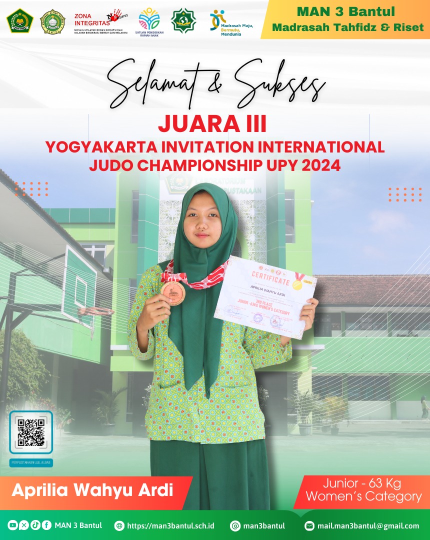 Juara III Yogyakarta Invitation International Judo Championship UPY 2024