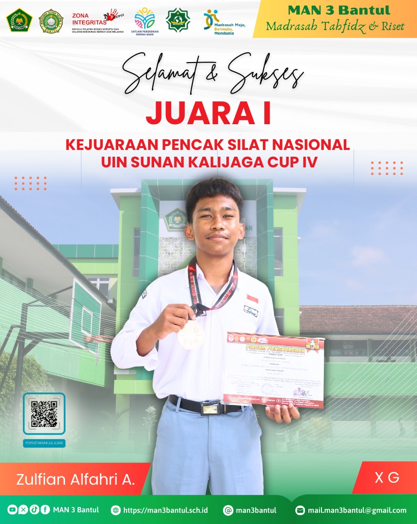 Zulfian Alfahri Meraih Juara I Kejuaraan Pencak Silat Nasional UIN Sunan Kalijaga Cup IV