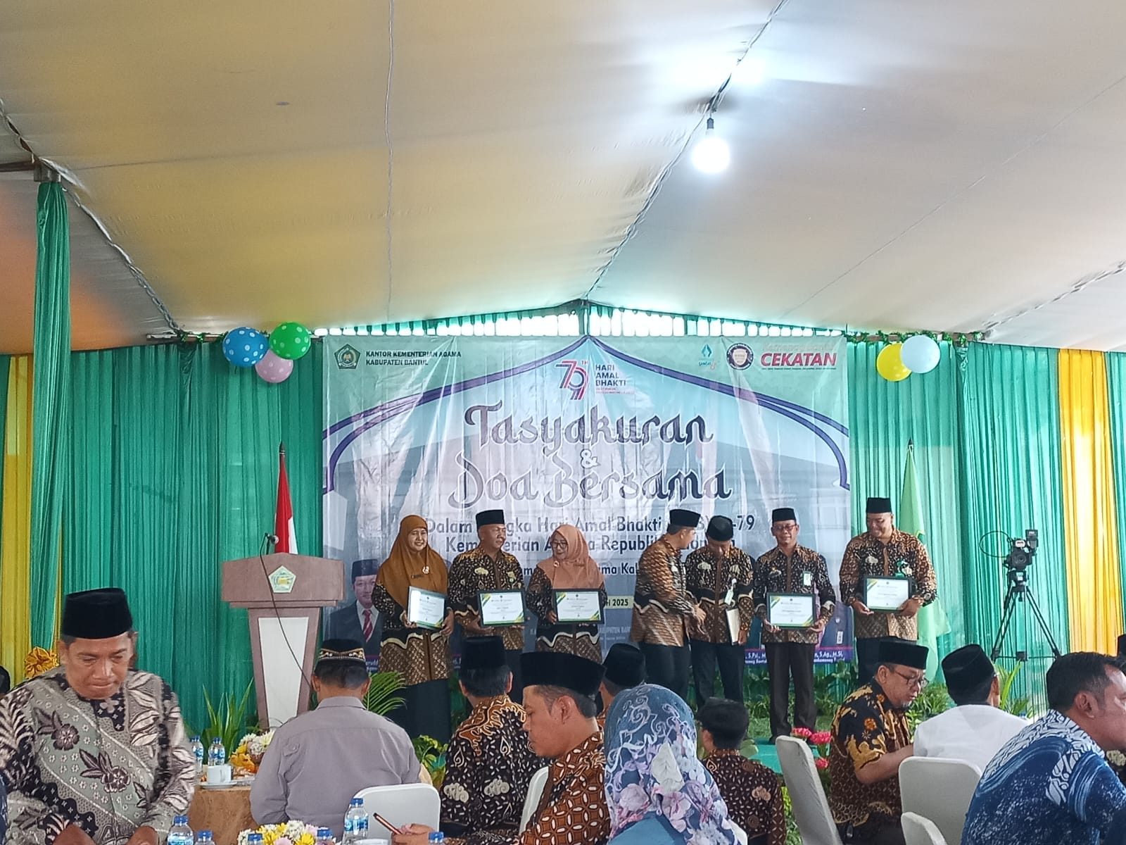 MAN 3 Bantul menerima berbagai penghargaan dalam rangka HAB ke-79 Kemenag Bantul