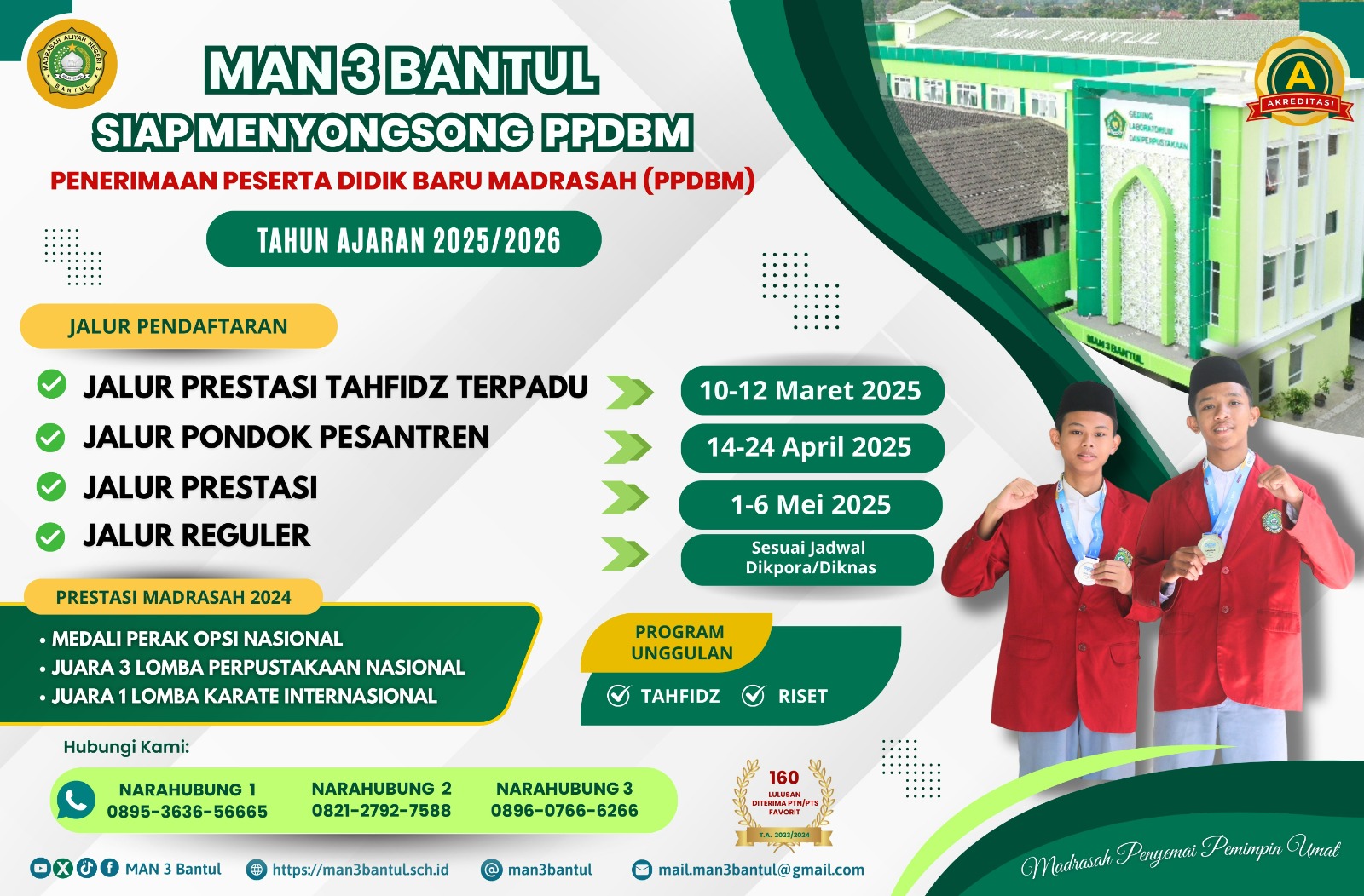 Penerimaan Peserta Didik Baru Madrasah (PPDM) siap dibuka