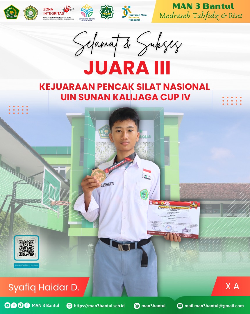 Syafiq Haidar Meraih Juara III Kejuaraan Pencak Silat Nasional UIN Sunan Kalijaga Cup IV